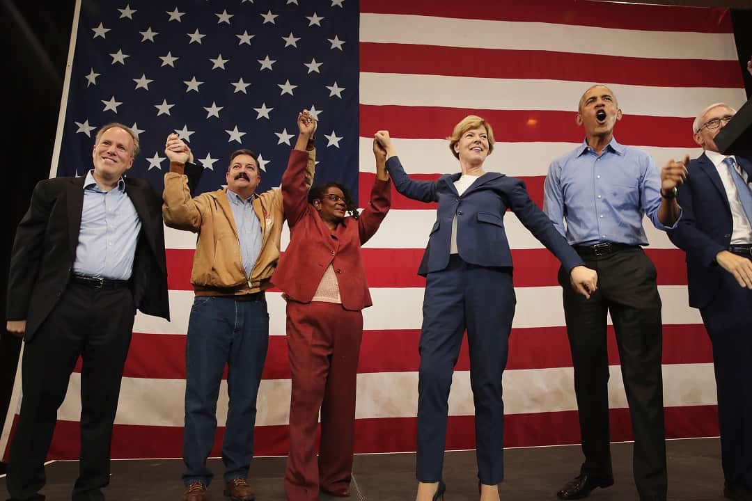 Former President Obama Campaigns With Wisconsin Democratic Candidates
