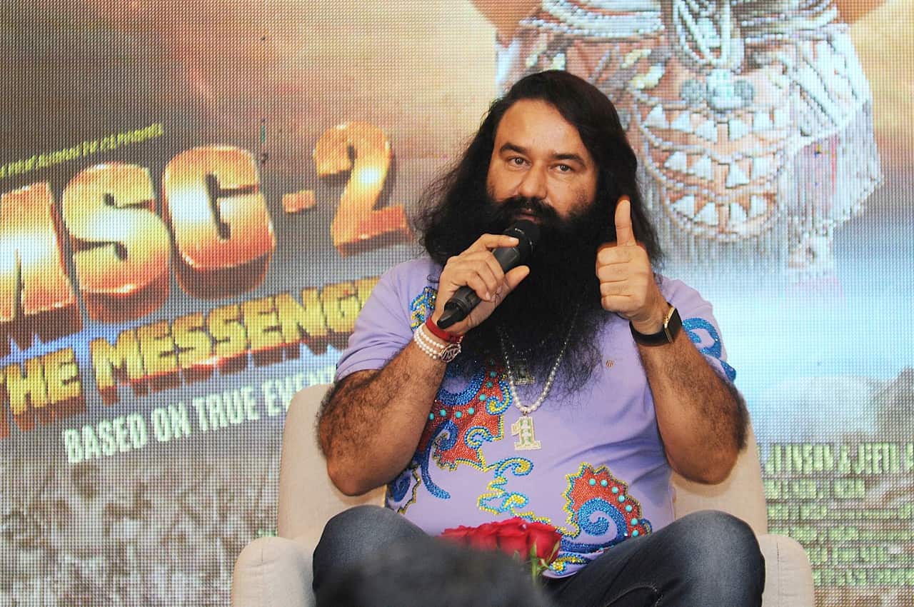 File image from 2016 of India's self-styled guru and spiritual leader Gurmeet Ram Rahim Singh