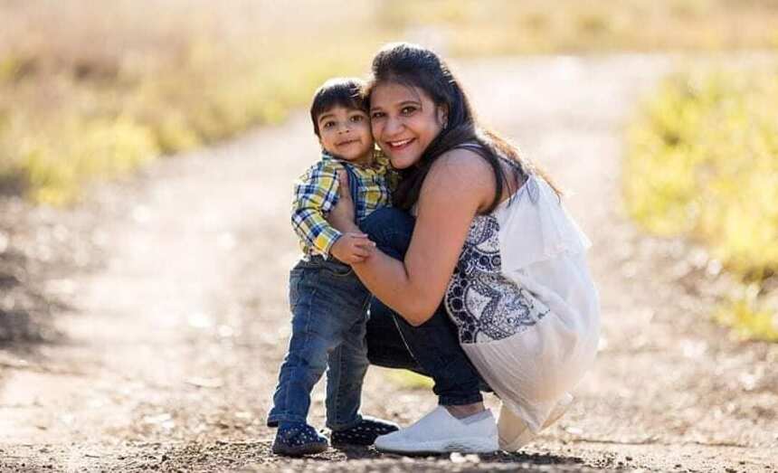 Ms Patel and her son