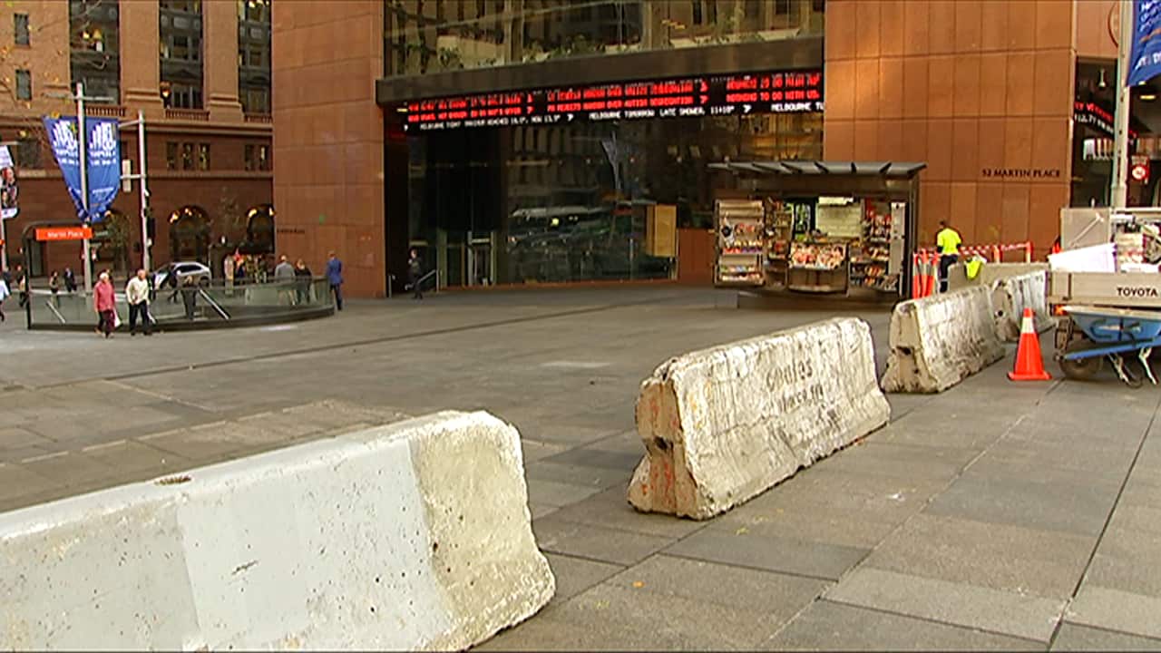 Martin Place barricades