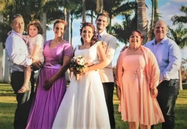 Bernard (far right) is thankful for more time with his family.