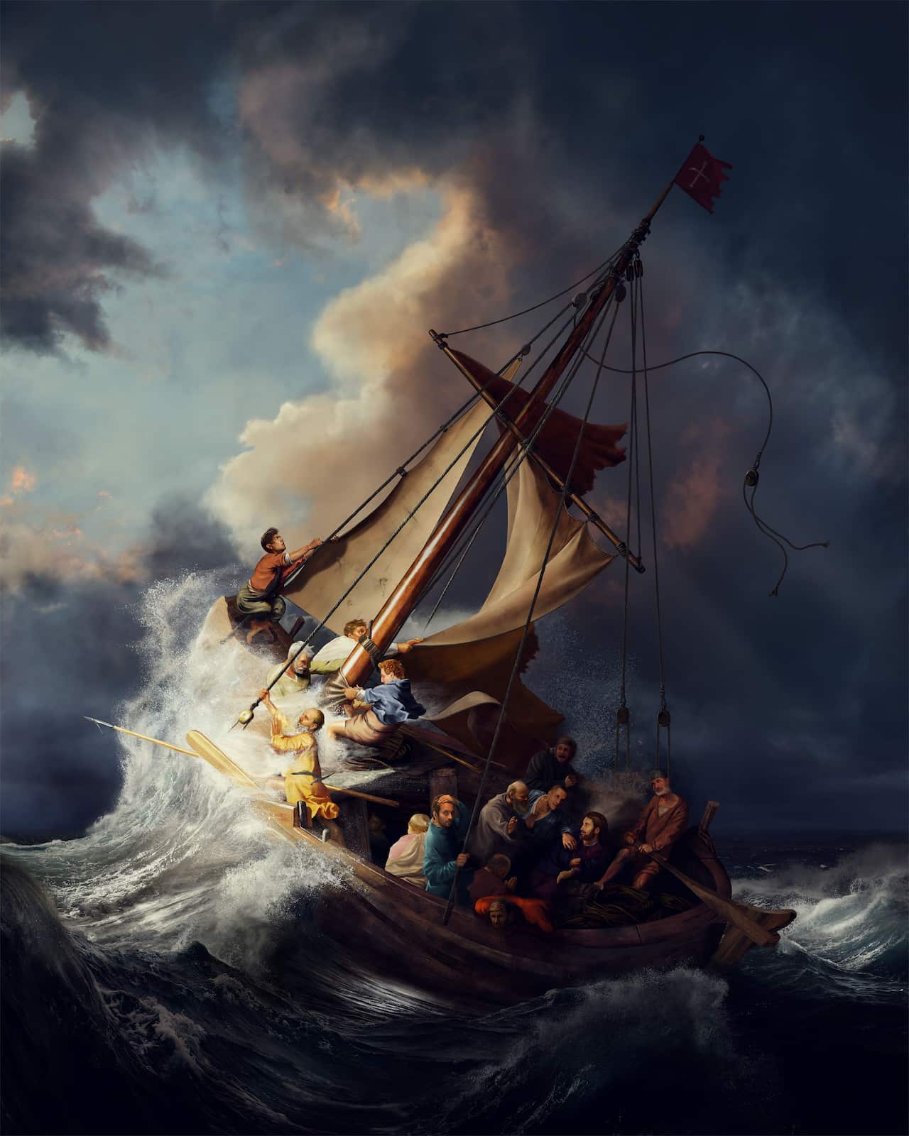 Ankur's recreated Rembrandt seascape.