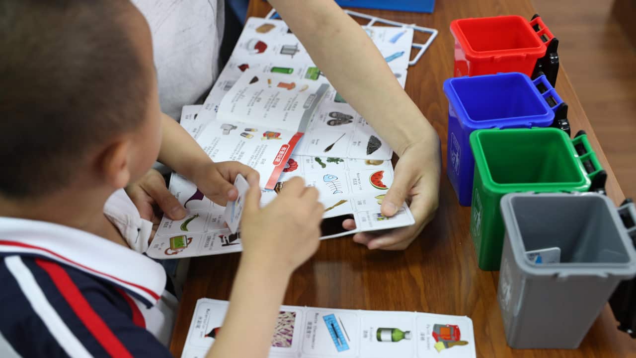 Under the new rules, household garbage should be sorted into four categories: kitchen waste, recyclable waste, hazardous waste and other waste.