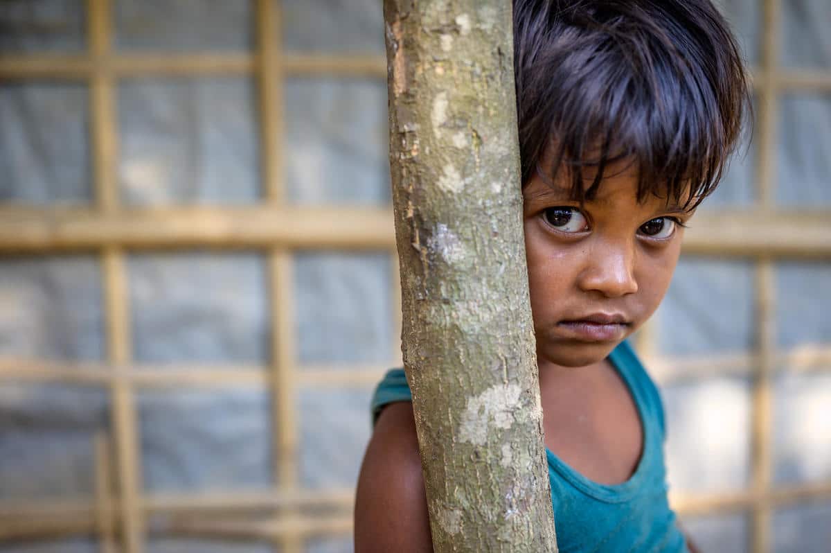 Rohingya refugee child. 