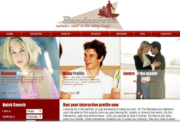 Rendezvous Dating Website in 2005.