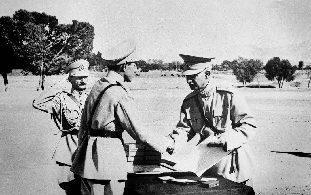 Reza Shah Pahlavi, pictured right, on August 19, 1941.