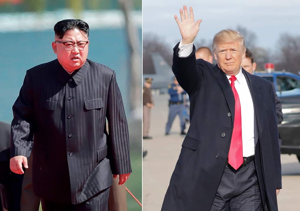Combination image of North Korean leader Kim Jong-un and US President Donald Trump