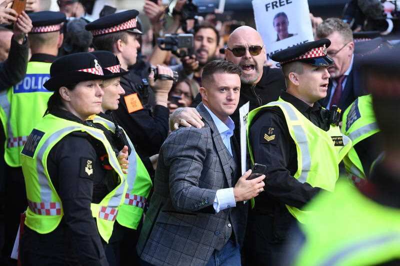 Robinson arrives for court last year. He was convicted of contempt of court in May.