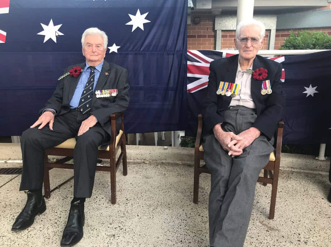 Fred Lewis, 95, and Rod Kingham, 94, both served in WWII.
