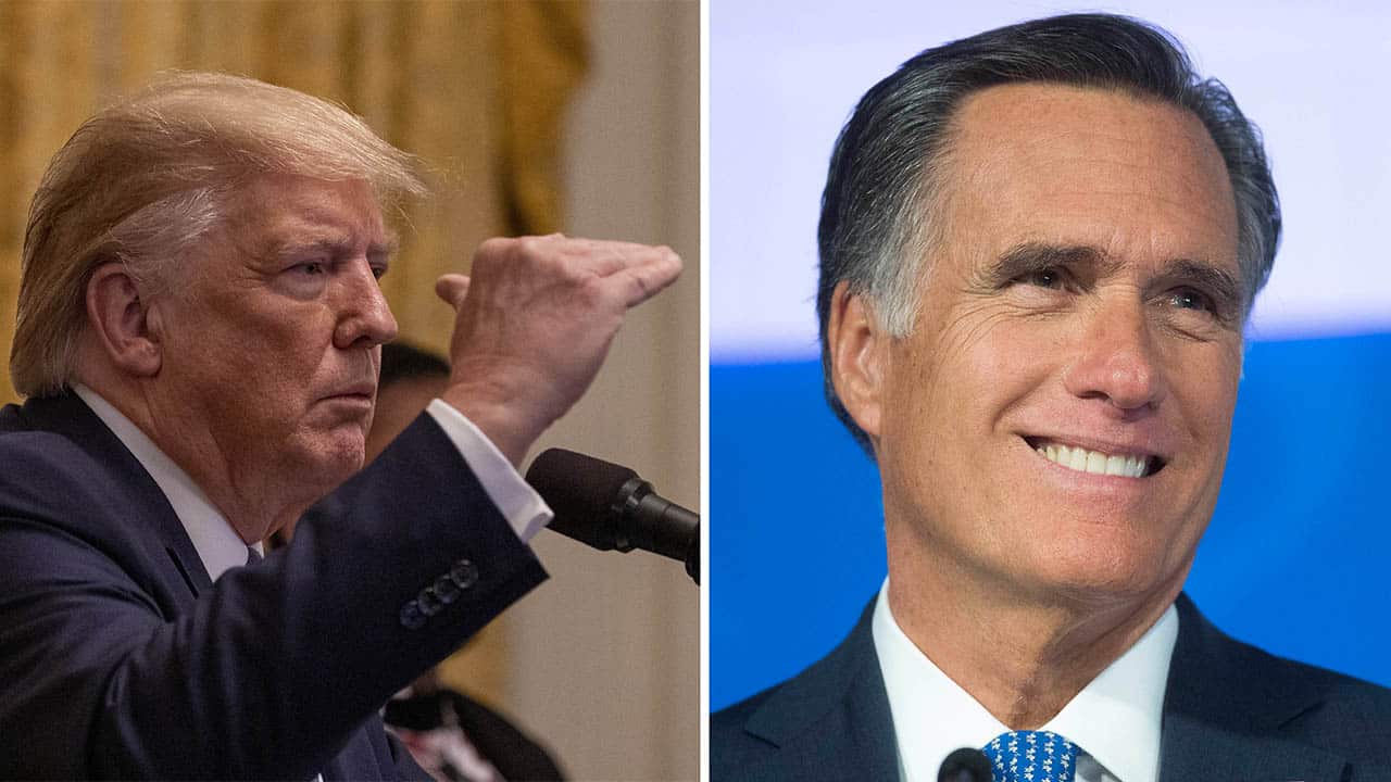 Donald Trump has lashed out at critics, including Republican Senator Mitt Romney.