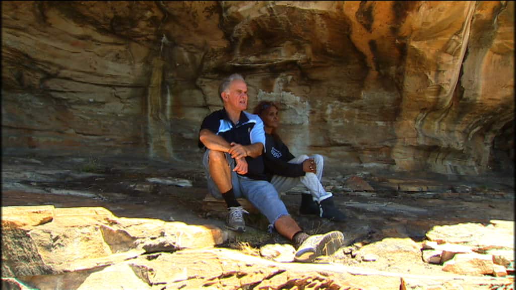 Ron Marks, a traditional owner from the Barengi Gadjin Land Council with his sister Sandra.