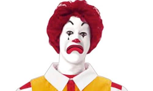 Ronald McDonald. The "McJesus" art work is supposed to stir up debate about consumerism.