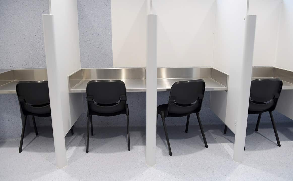 The facilities at the injecting room.