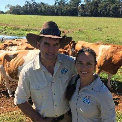 Maleny Dairies owner and director Ross Hopper (L).