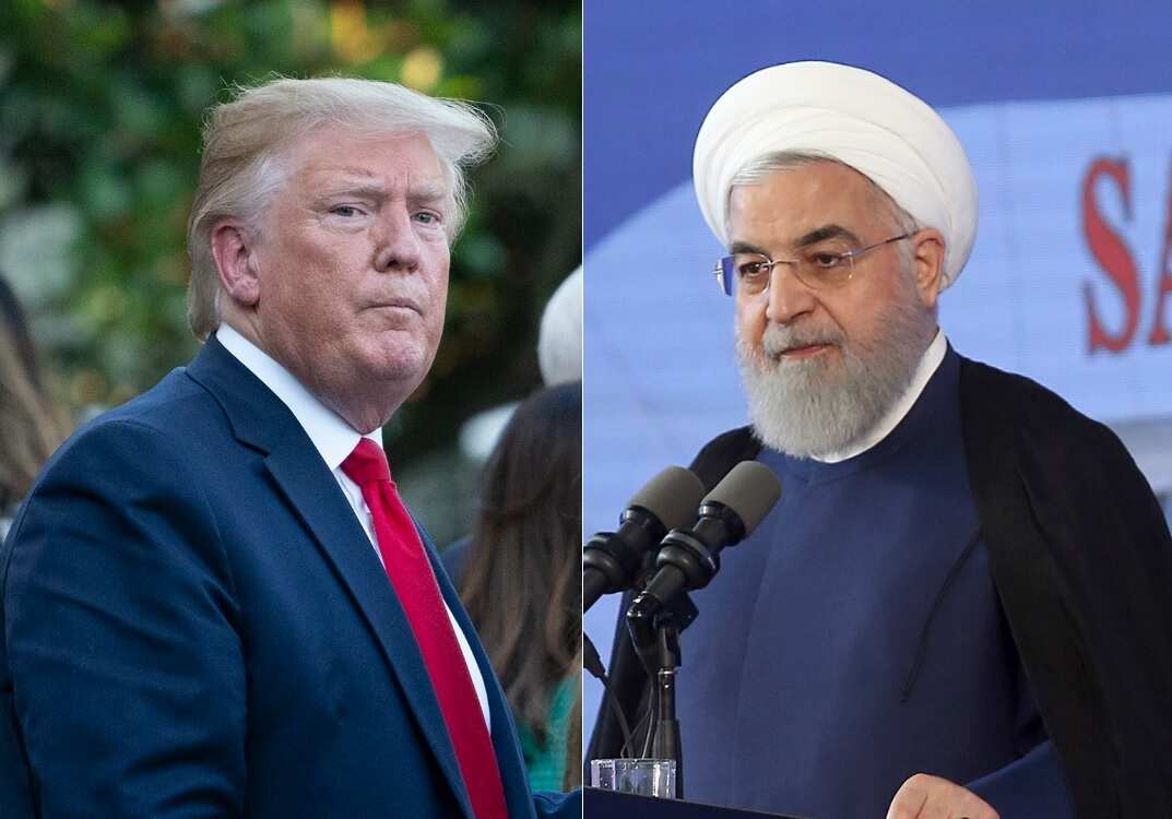 US President Donald Trump and Iranian President Hassan Rouhani.