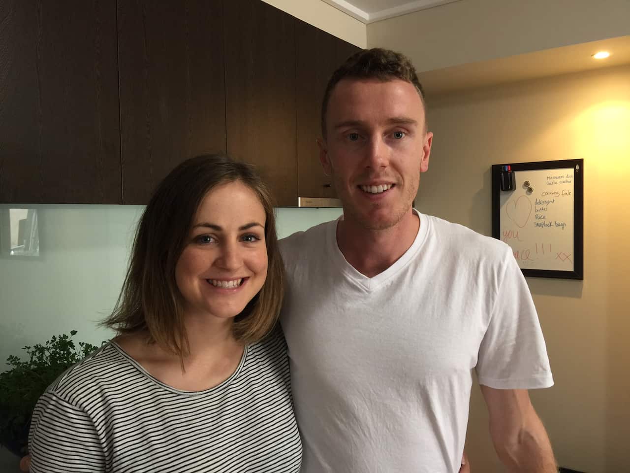 Rowe with his partner Grace Brown (SBS)