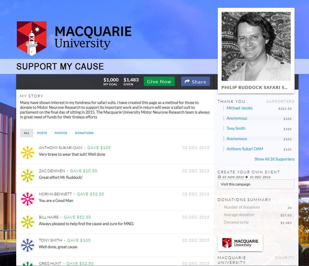 Philip Ruddock's safari suit challenge