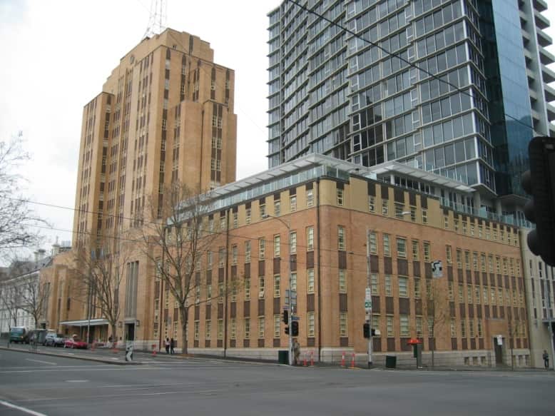 The Russell St police station (pictured) was targeted by a bomb 30 years ago.