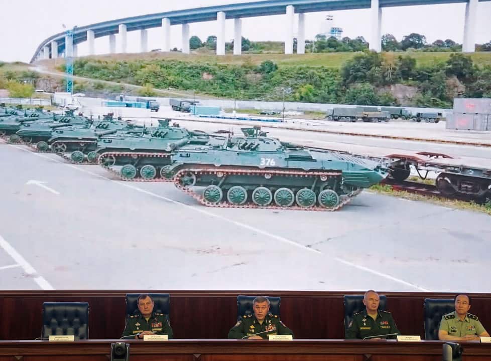 Russia's top lieutenants ahead of the 'Vostok 2018' military exercises.
