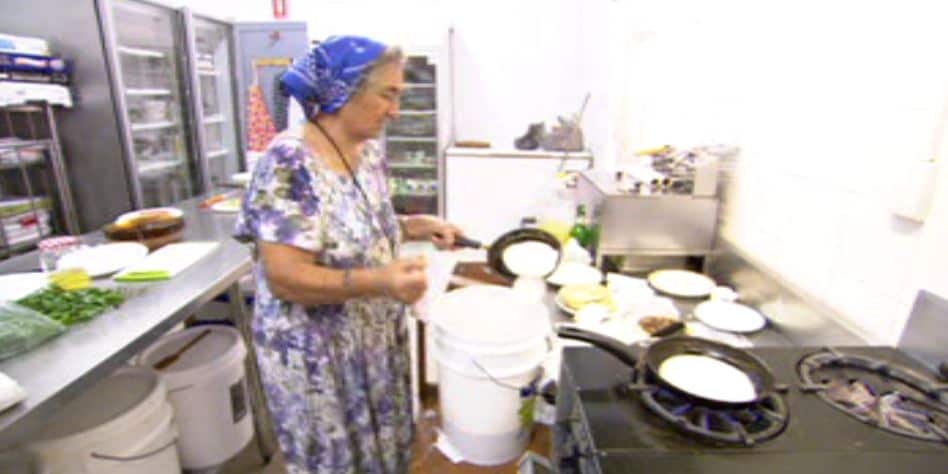 Pancakes being made for Maslenitsa.