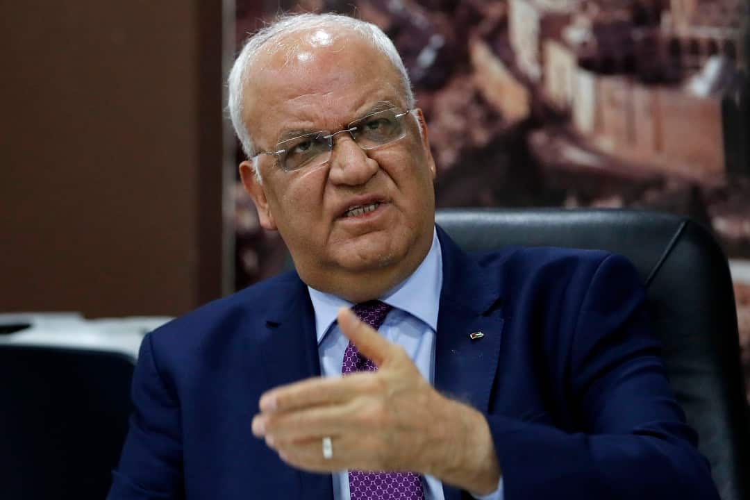 Secretary general of the Palestine Liberation Organisation Saeb Erekat.