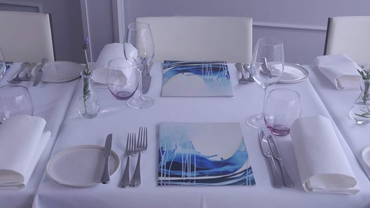 Lara Scolari art used at Sails in Lavendar Bay Sydney 