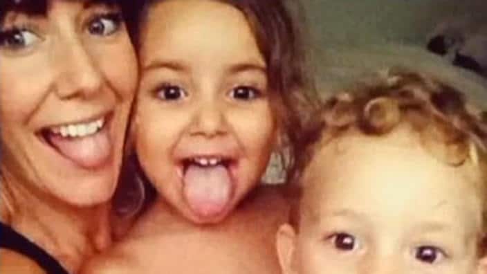 Brisbane mother Sally Faulkner and her children 