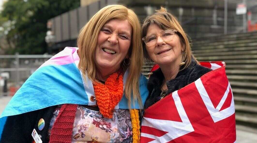 Sally Conning and her sister Manika.
