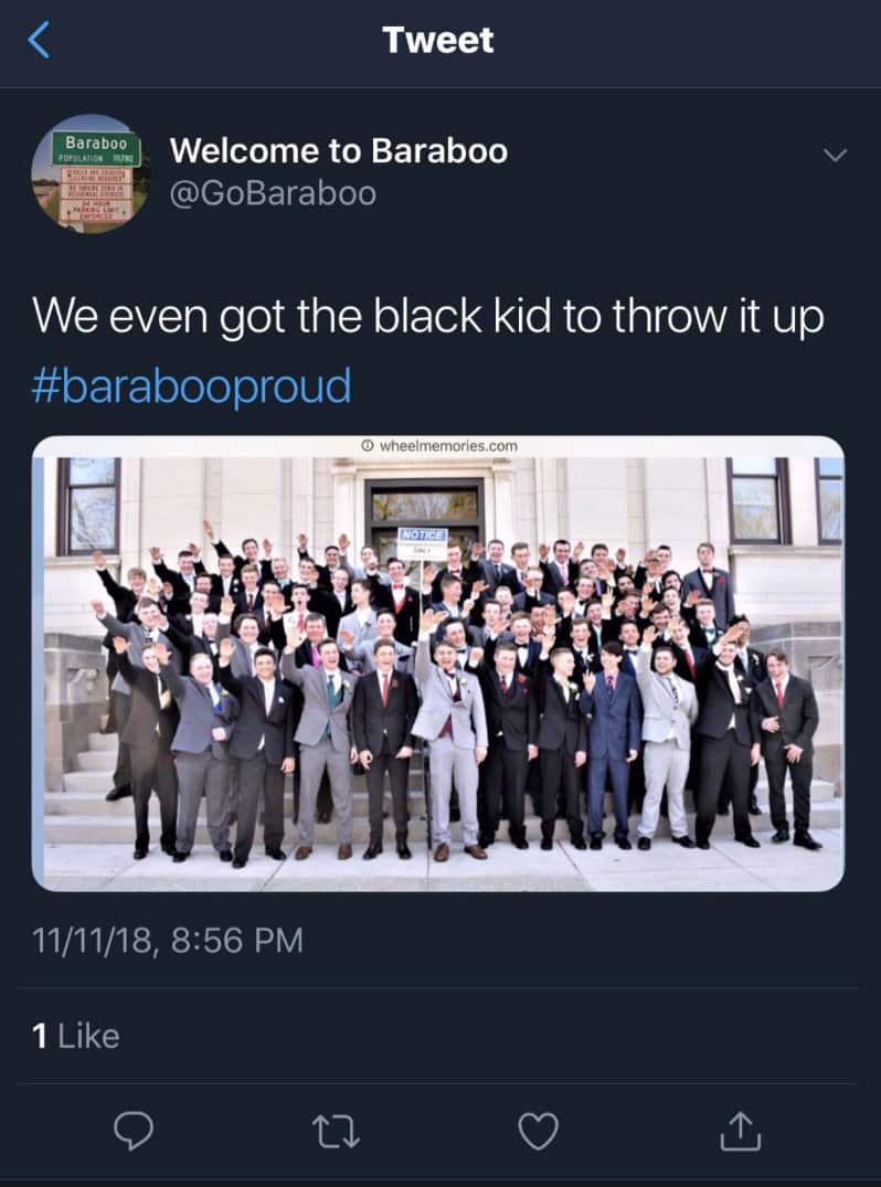 Keen social media users spotted the photo when it was posted on Twitter.