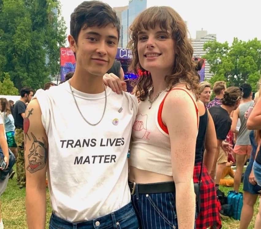 Samantha Andrew and her partner Cody. 