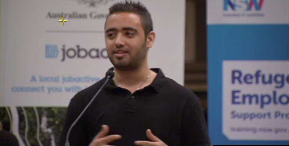 Sant Shamoon is enjoying his new job with Woolworths. 