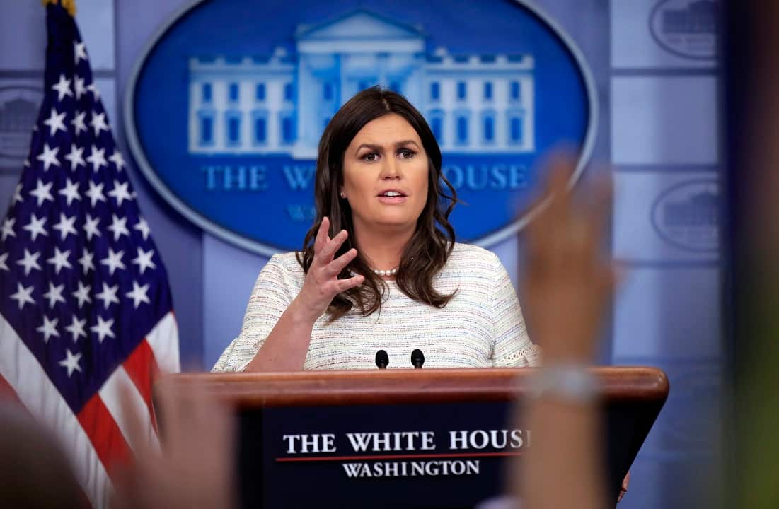 "The president holds Syria and Russia responsible for this chemical weapons attack": White House press secretary Sarah Huckabee.