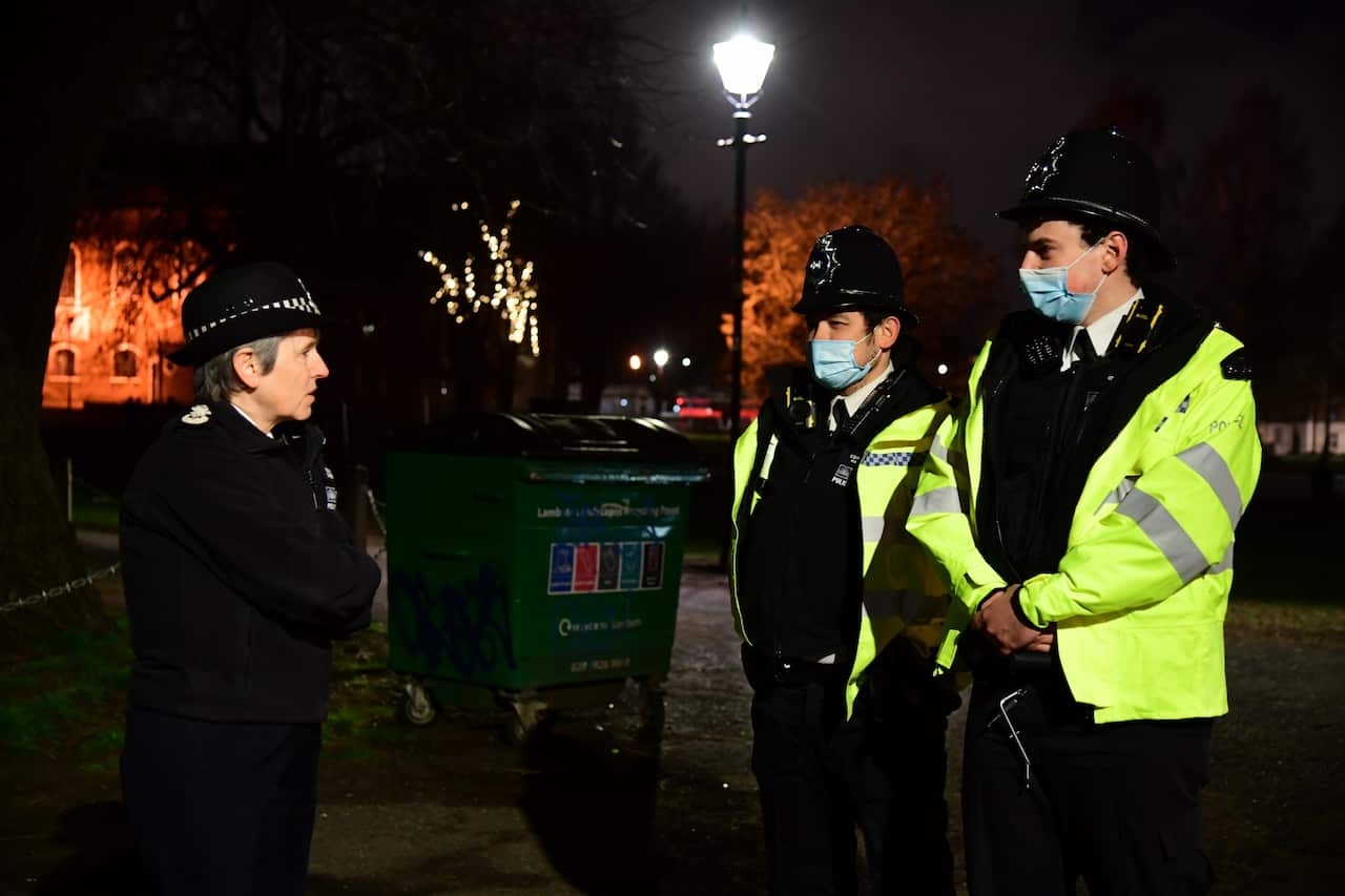 Metropolitan Police Commissioner Dame Cressida Dick joins police officers as part of reassurance patrols after the discovery of Sarah Everard's body.