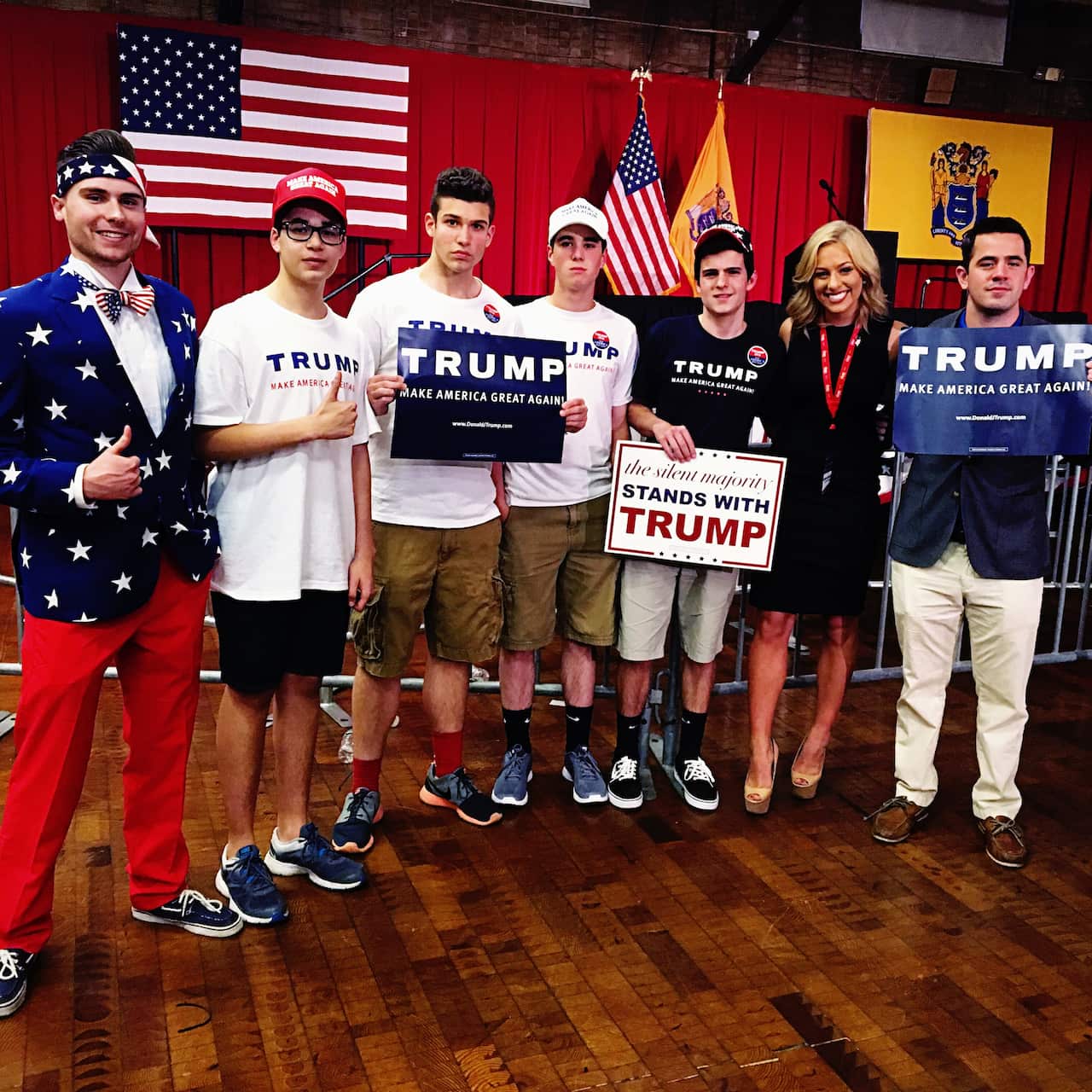 Young Trump supporters