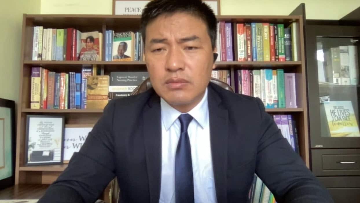 Dr Sasa speaking with SBS News