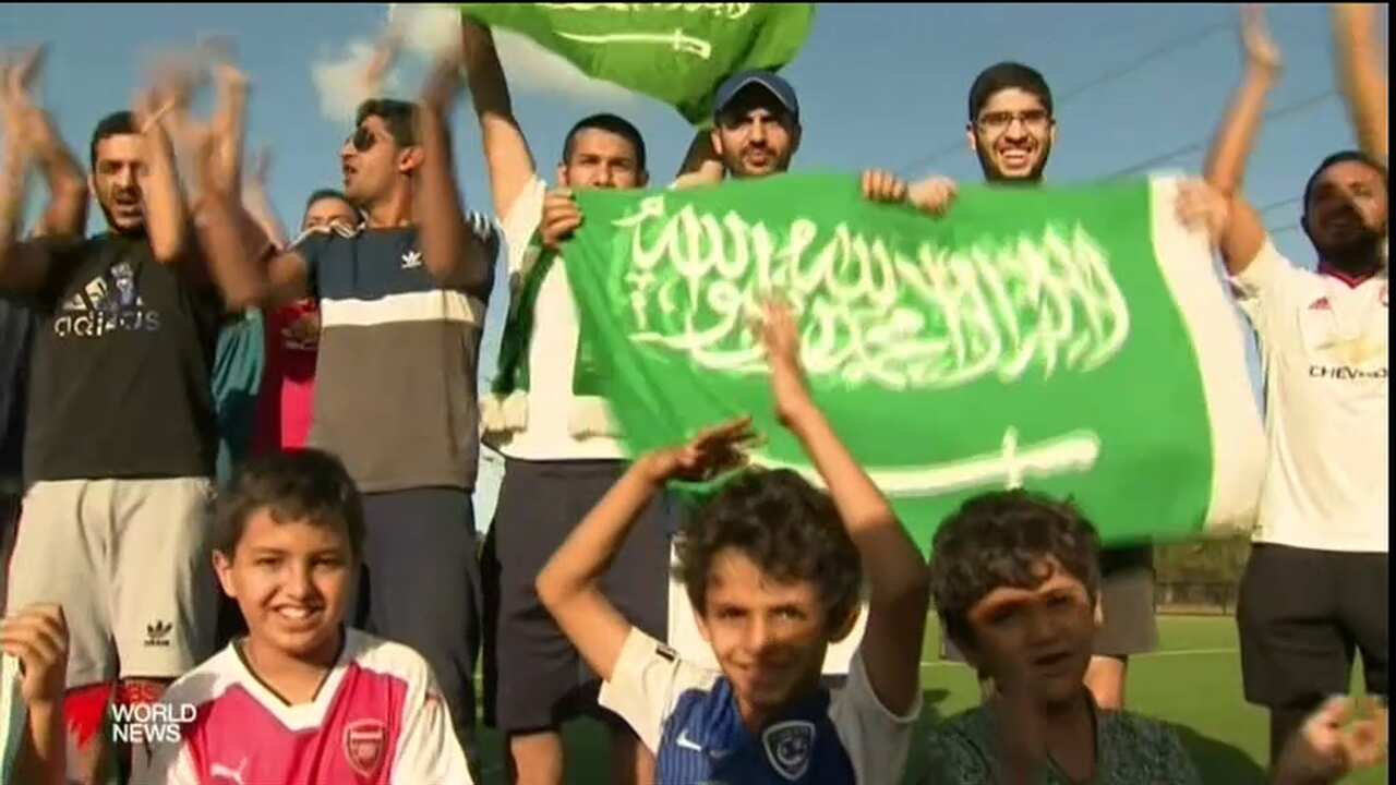 Saudi Arabia fans in Sydney. 
