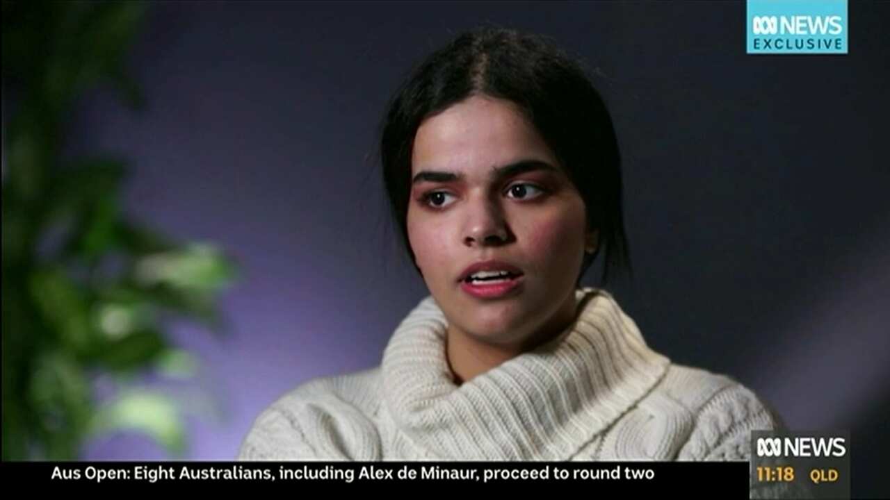 Rahaf al-Qunun speaking to the ABC.