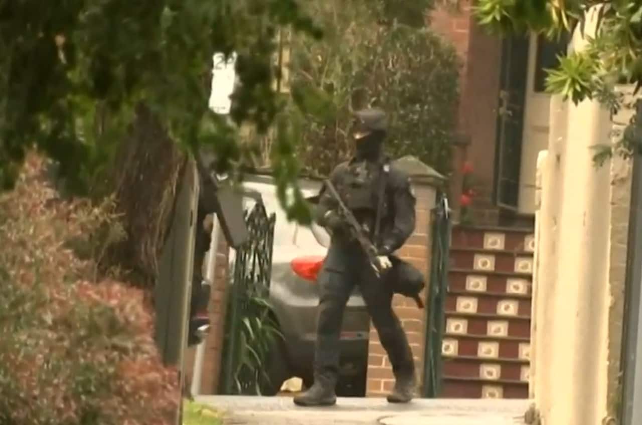An armed officer in Lewisham.