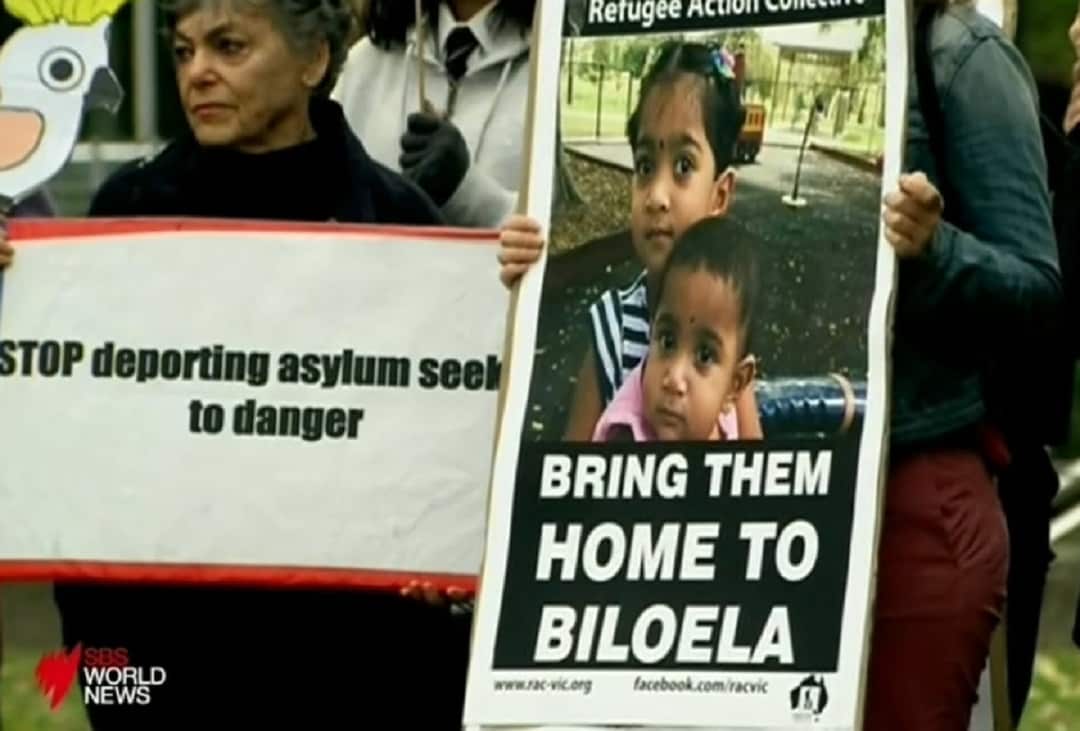 Placards at the protest.