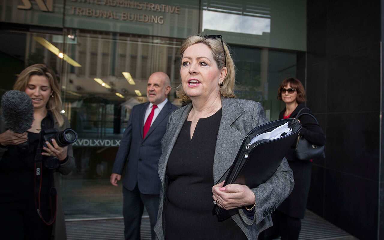 Lisa Scaffidi arrives at the State Administrative Tribunal, Wednesday June 14, 2017.