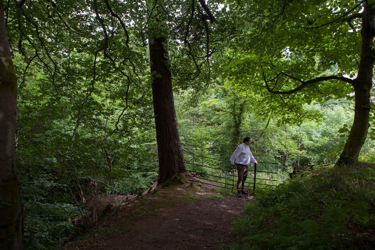 Overtoun Bridge in Dumbarton, Scotland.