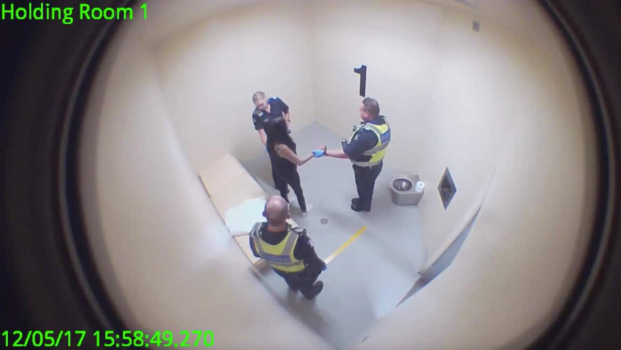 Victorian police have released CCTV of their interaction with Ms Day, before she was found dead. 