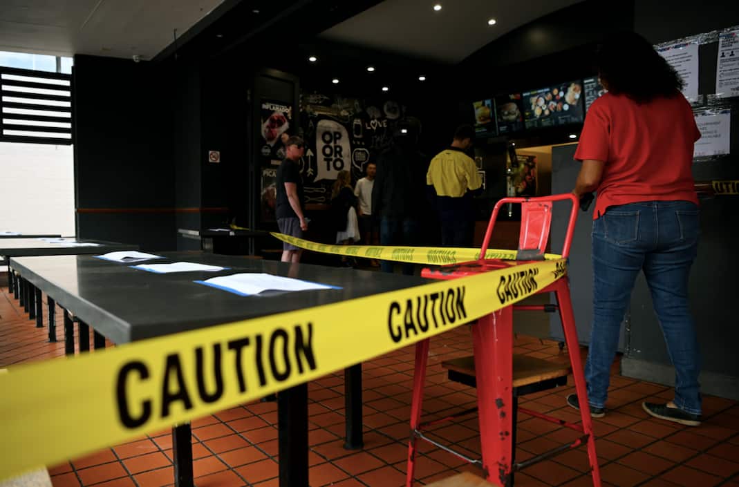 Restaurants and cafes are only serving takeaway.