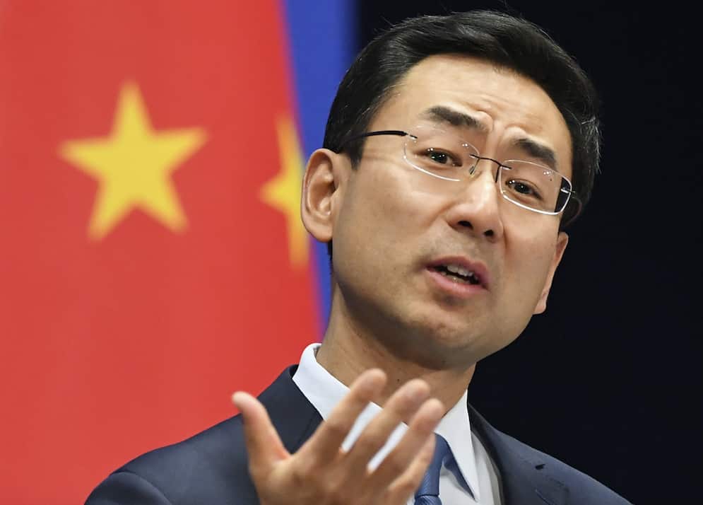 Chinese Foreign Ministry spokesman Geng Shuang accused the US of telling 'barefaced lies'. 