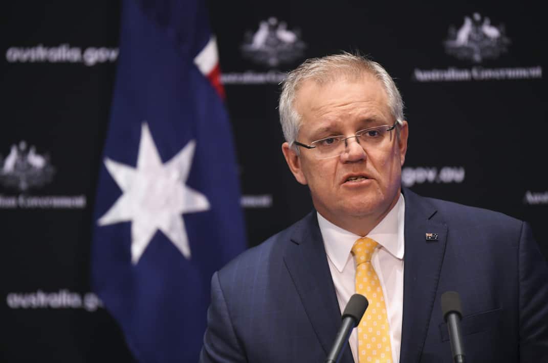 Mr Pompeo pointed to Prime Minister Scott Morrison while launching the latest verbal salvo against China. 