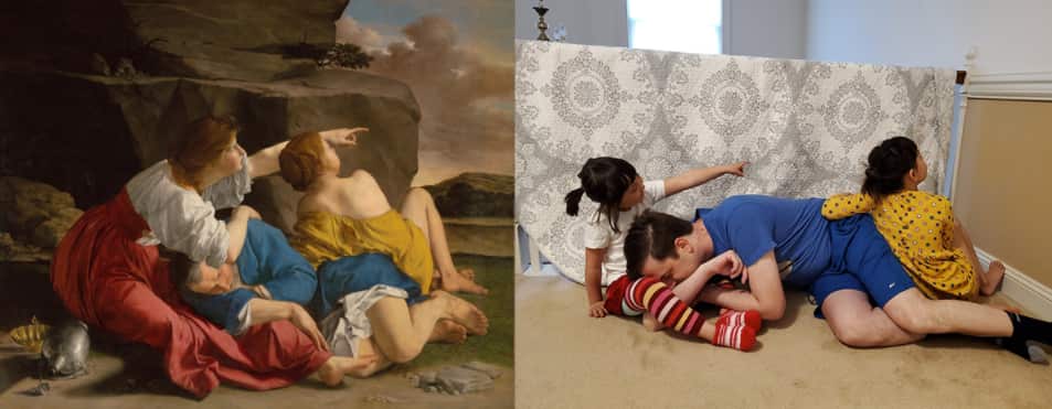 Orazio Gentileschi “Lot and His Daughters” by Qie Zhang, Erik Carlsson and their daughters.