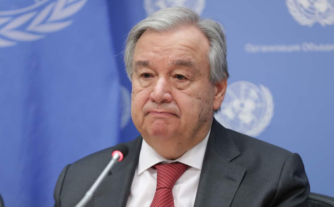 Antonio Guterres at the UN Headquarters in New York City.