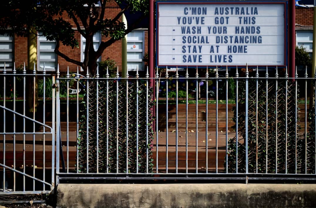 An empty school in Sydney during the pandemic.