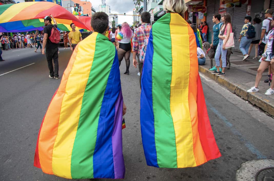 Participants at San Jose's pride parade in 2018.