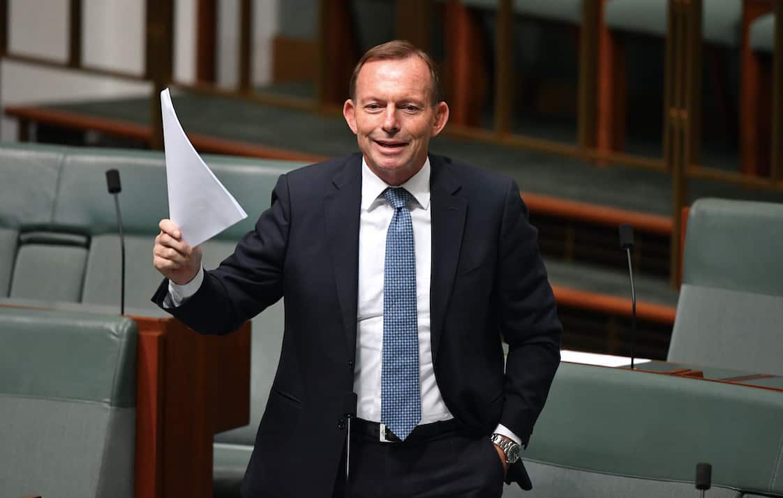 Tony Abbott in Parliament.